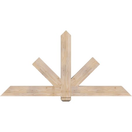 Ekena Millwork Kennewick Smooth Timber Gable Bracket, Douglas Fir, 72"W x 36"H x 3 1/2"D x 5 1/2"F, 12/12 Pitch GBW072X36X0406KEN00SDF